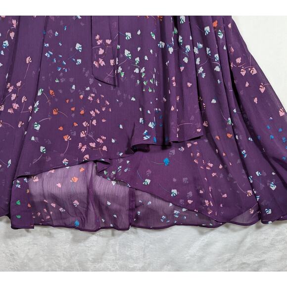 DKNY Plum chiffon Sz16 B42"W37"L48" - Picture 3 of 9